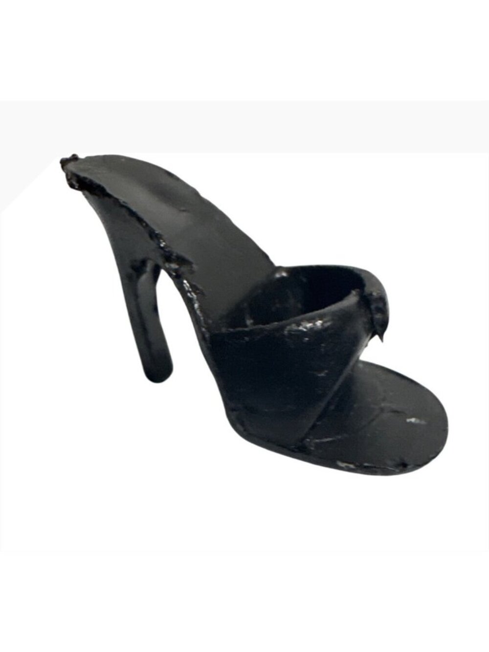 Barbie Black High Heel Doll Shoe Single Used Japan